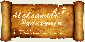 Aleksandar Padežanin vizit kartica